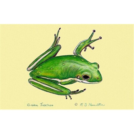 Betsy Drake Green Tree Frog Door Mat 30x50 DM040G